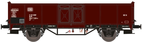 Exact-Train EX23917 - H0 - Offene Güterwagen Es 040 RIV-EUROP, DB, Ep. IV - Wagen 3